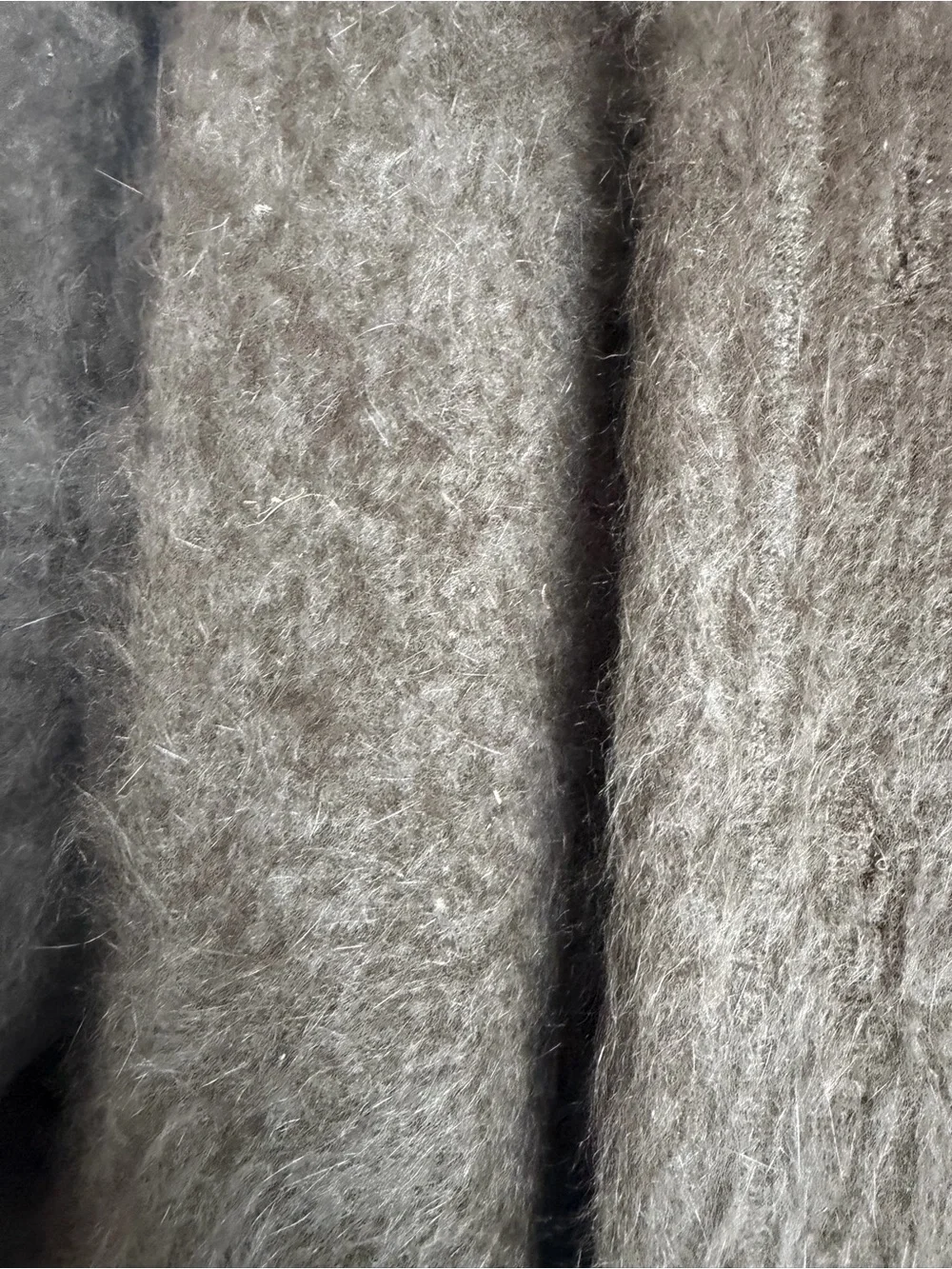 Vintage 1950s/60s Trapeze Junior Angora Wool Knit Jacket Beaded Fur Trim M/L